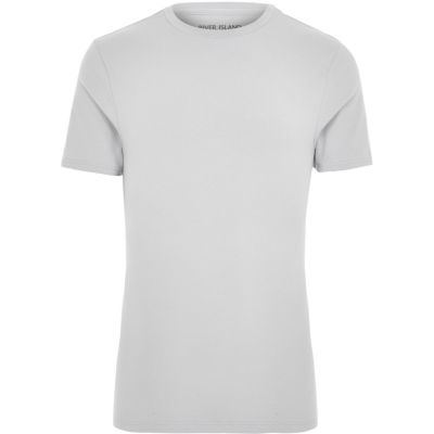 Grey muscle fit t-shirt